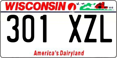 WI license plate 301XZL