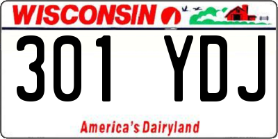WI license plate 301YDJ