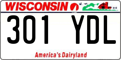WI license plate 301YDL
