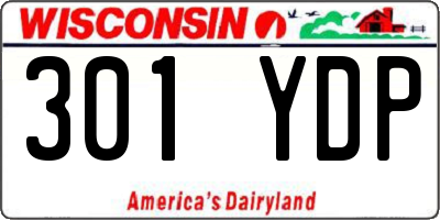 WI license plate 301YDP