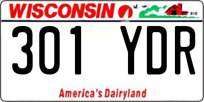 WI license plate 301YDR