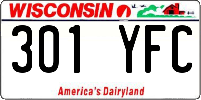 WI license plate 301YFC
