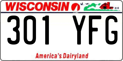 WI license plate 301YFG