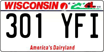 WI license plate 301YFI
