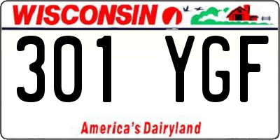 WI license plate 301YGF