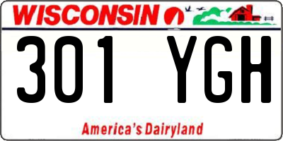 WI license plate 301YGH
