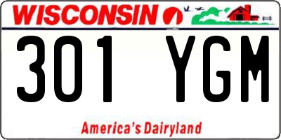 WI license plate 301YGM