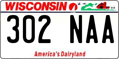 WI license plate 302NAA