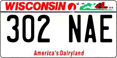 WI license plate 302NAE