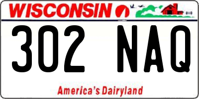 WI license plate 302NAQ