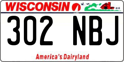 WI license plate 302NBJ