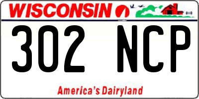 WI license plate 302NCP