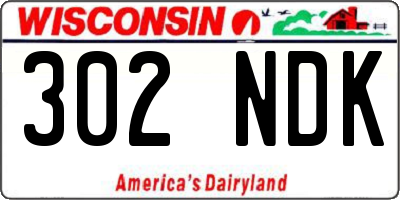 WI license plate 302NDK