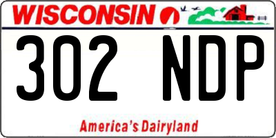 WI license plate 302NDP