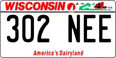 WI license plate 302NEE