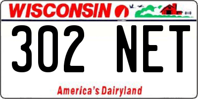 WI license plate 302NET