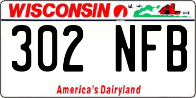 WI license plate 302NFB