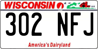 WI license plate 302NFJ