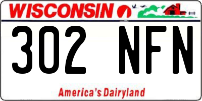 WI license plate 302NFN