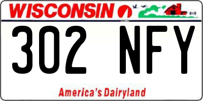 WI license plate 302NFY
