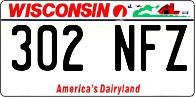 WI license plate 302NFZ
