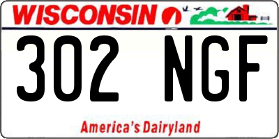 WI license plate 302NGF