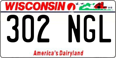 WI license plate 302NGL