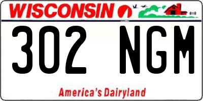 WI license plate 302NGM