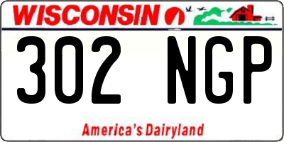 WI license plate 302NGP
