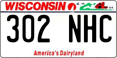 WI license plate 302NHC