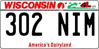 WI license plate 302NIM