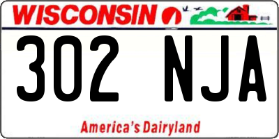 WI license plate 302NJA