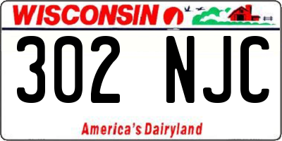 WI license plate 302NJC