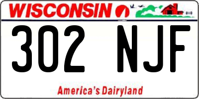 WI license plate 302NJF