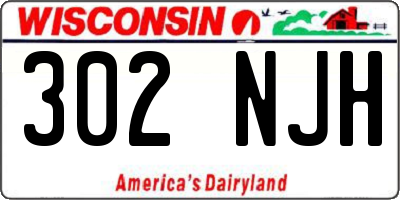 WI license plate 302NJH