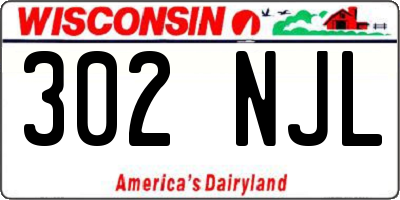 WI license plate 302NJL