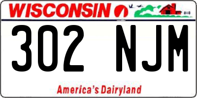 WI license plate 302NJM