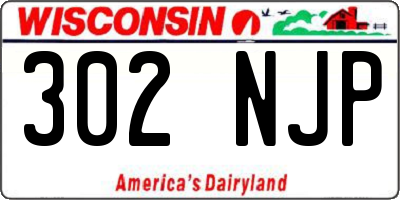 WI license plate 302NJP