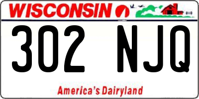 WI license plate 302NJQ