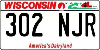 WI license plate 302NJR