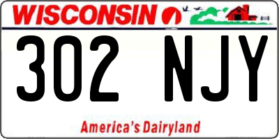 WI license plate 302NJY