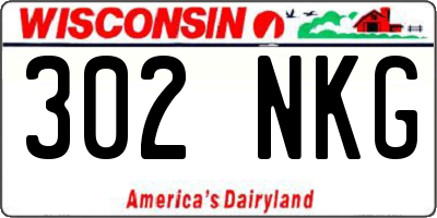 WI license plate 302NKG