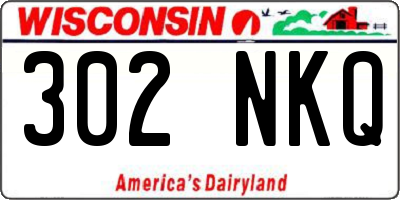 WI license plate 302NKQ