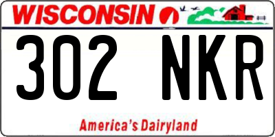 WI license plate 302NKR