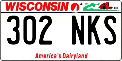 WI license plate 302NKS