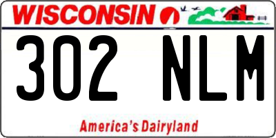 WI license plate 302NLM
