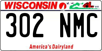 WI license plate 302NMC