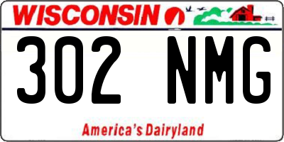 WI license plate 302NMG