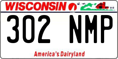 WI license plate 302NMP