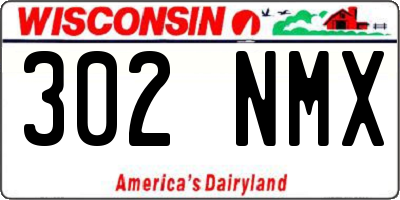 WI license plate 302NMX